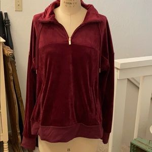 Target velour 1/4 zip, size L